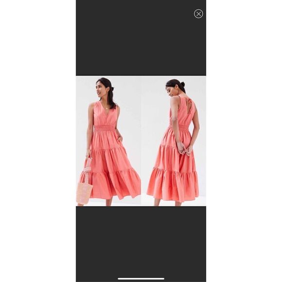 Anthropologie - Pink Rose Maeve Tiered Midi
Smocked Casual Maxi Dress size 4 - Picture 2 of 8